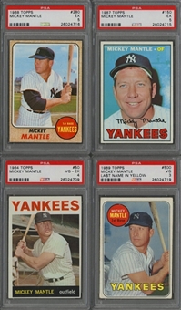 1964-1969 Topps Mickey Mantle PSA-Graded Collection (4 Different)
